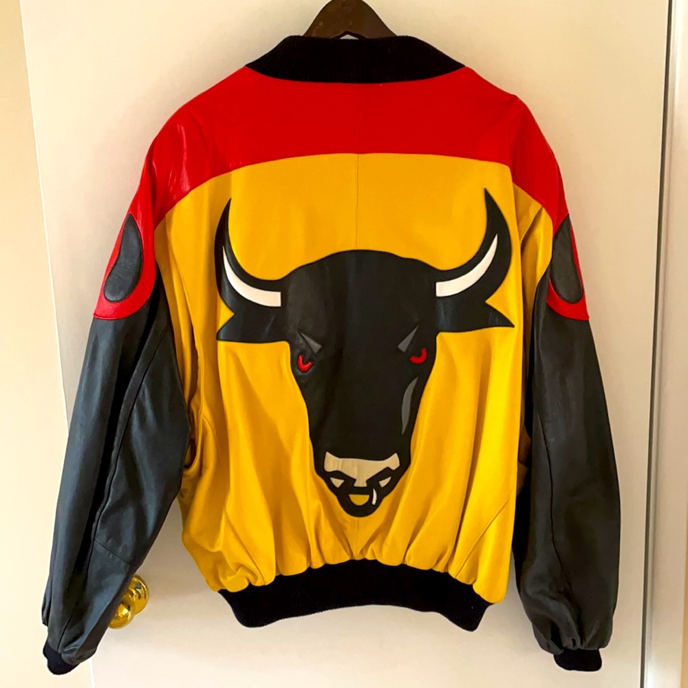 Vintage Unique North Beach Leather Bulls Jacket - Michael Hoban Special Edition